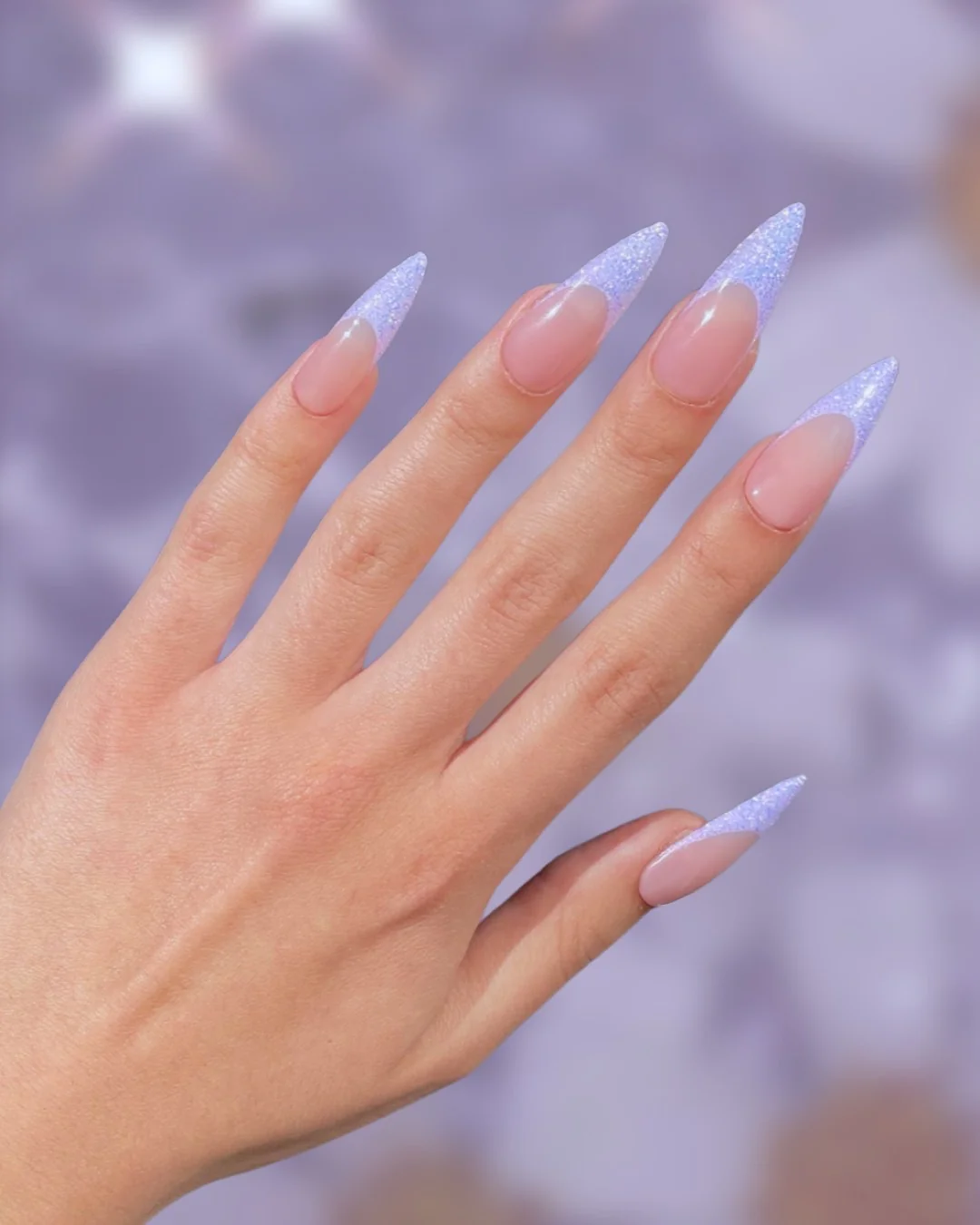 Sparkling Lilac French - Nail Gallerys