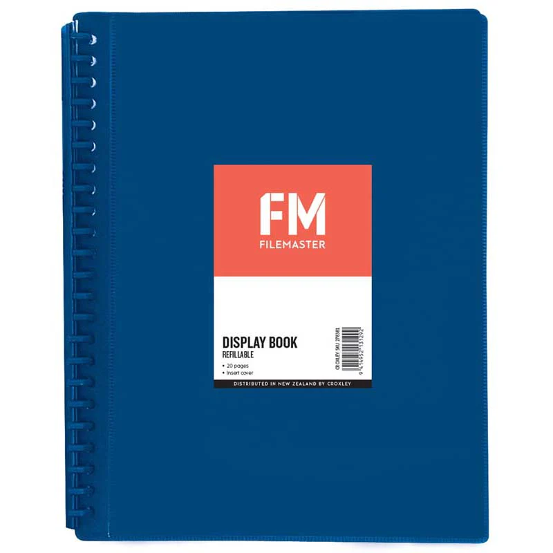 FM Display Book Insert Cover 20 Pocket Refillable Size A4 Polypropylene - Nail Gallerys