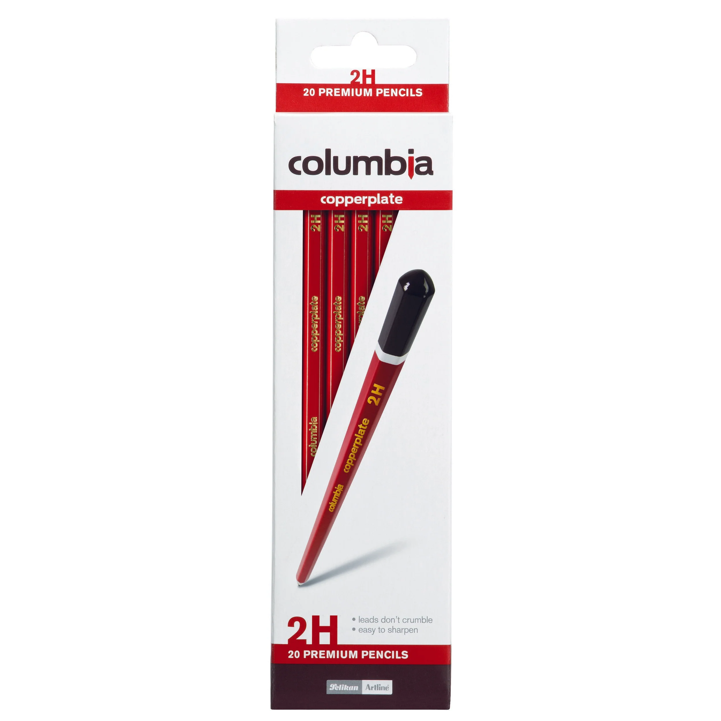 Columbia Copperplate Lead Pencil Hexagonal Box Of 20 - Nail Gallerys