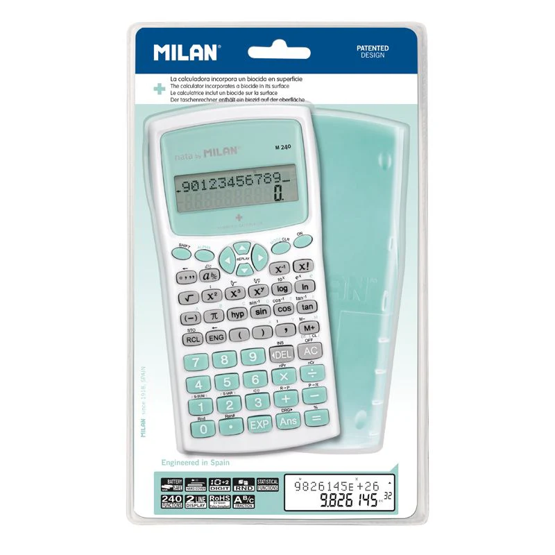 Milan M240 Antibacterial Scientific Calculator - Nail Gallerys