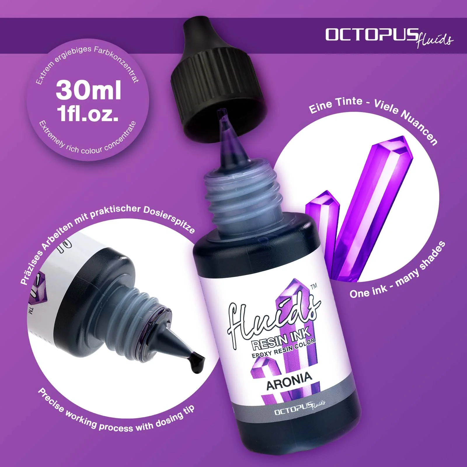 Octopus Fluids Resin Inks 30ml - Nail Gallerys