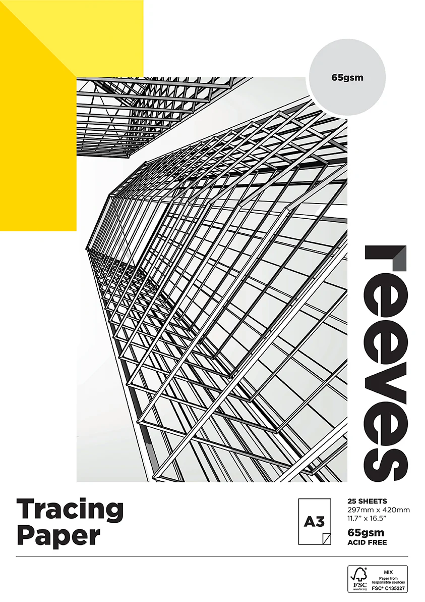 Reeves Tracing 65gsm 25 Sheet Pads - Nail Gallerys