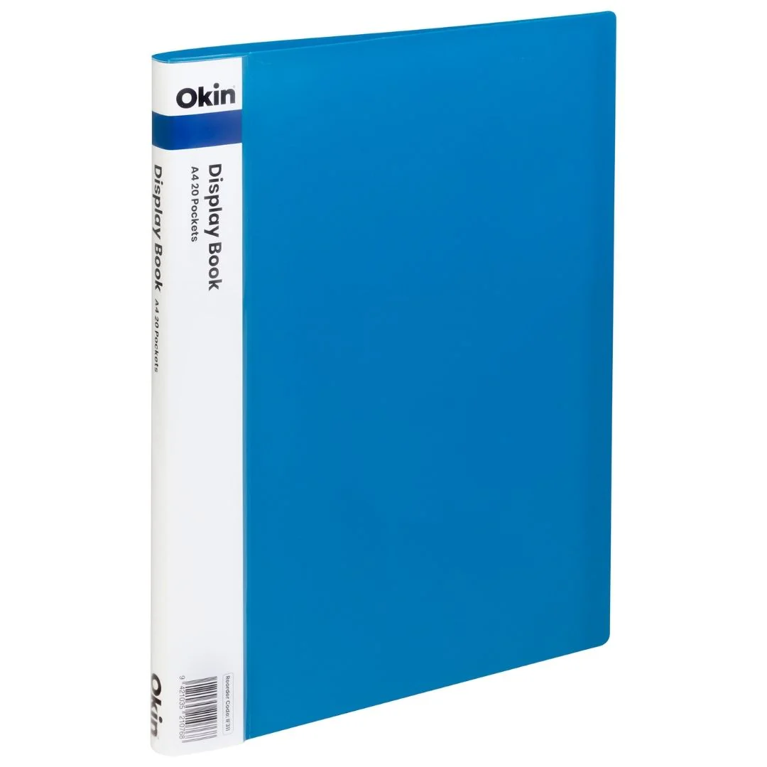 Okin Display Book A4 With Insert Spine 20 Pocket - Nail Gallerys