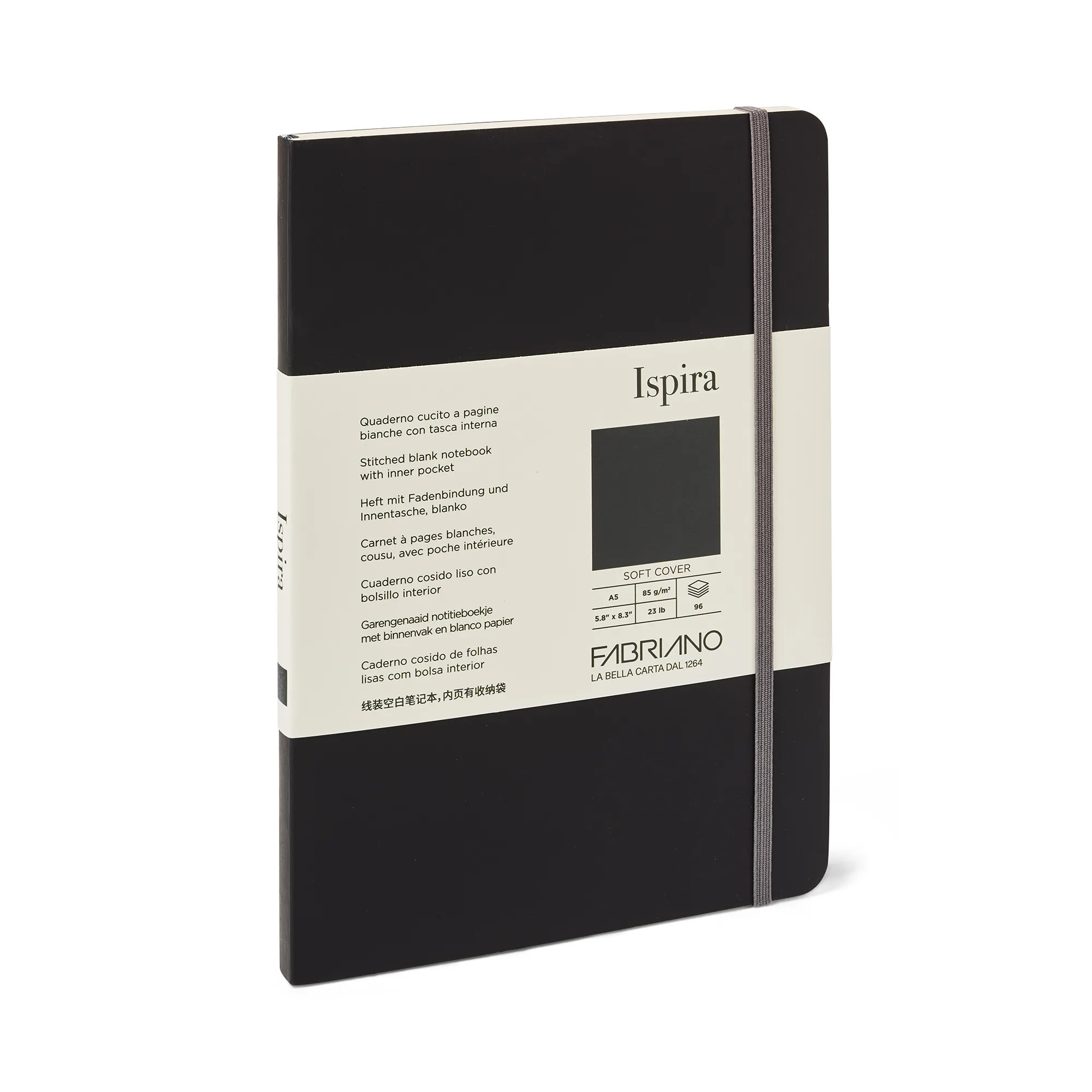 Fabriano Ispira Soft Cover 85gsm Blank Black Notebooks - Nail Gallerys