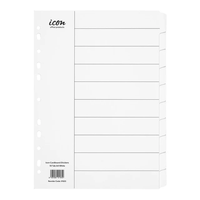 Icon Cardboard Dividers 10 Tab - Nail Gallerys