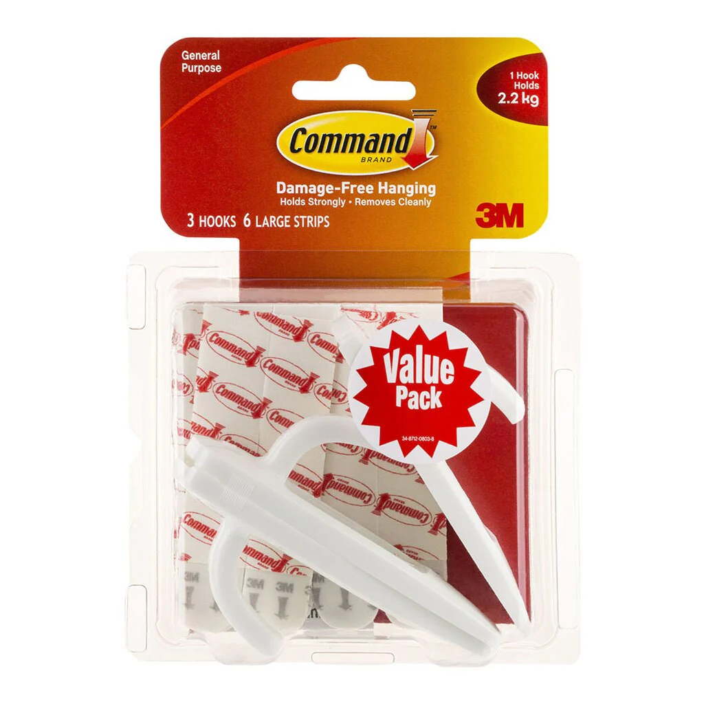 Command Hook 17003 Large White - Nail Gallerys