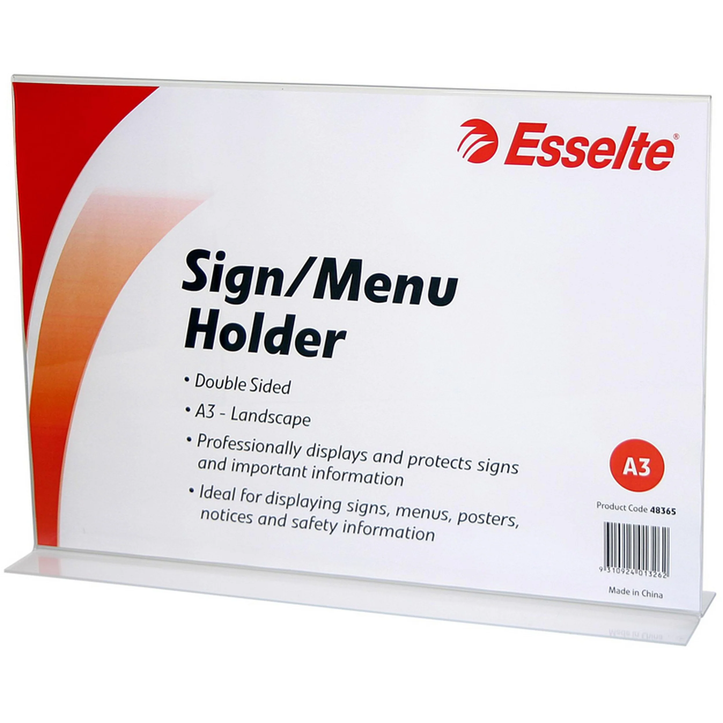 Esselte Sign/menu Holder 2 Sided A3 - Nail Gallerys