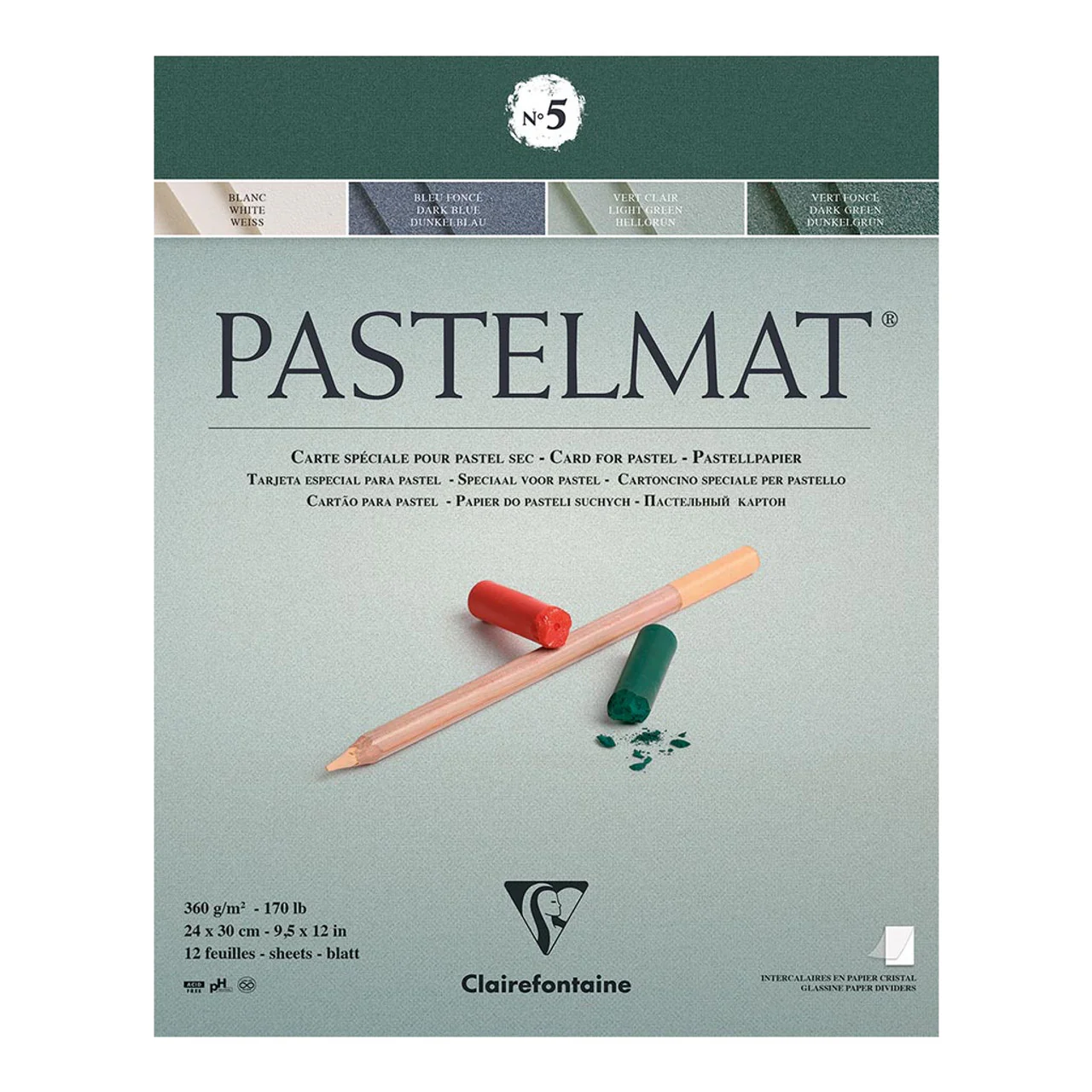 Clairefontaine Pastelmat Pad No. 5 12 Sheets - Nail Gallerys