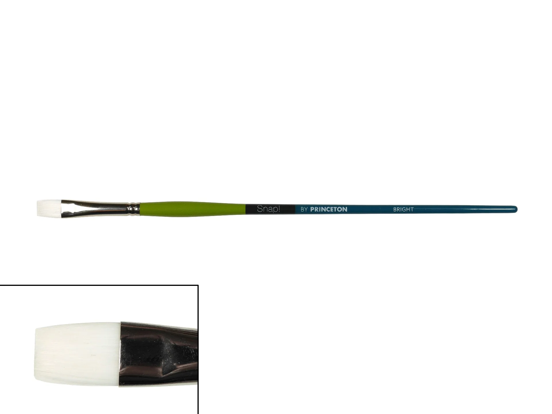 Princeton Snap! 9800 Long Handle White Synthetic Taklon Bright Brushes - Nail Gallerys