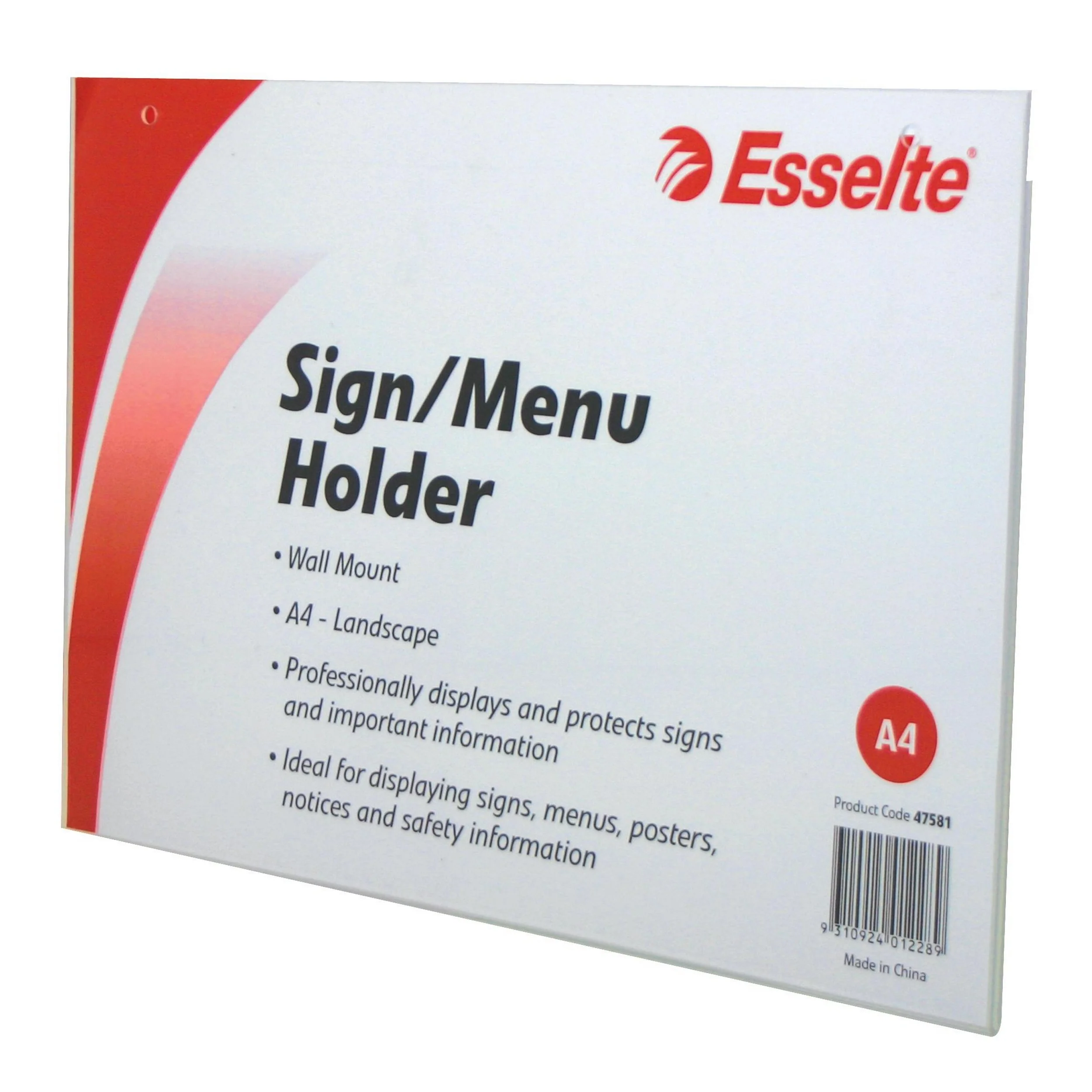 Esselte Sign/menu Holder Wall/mount A4 - Nail Gallerys