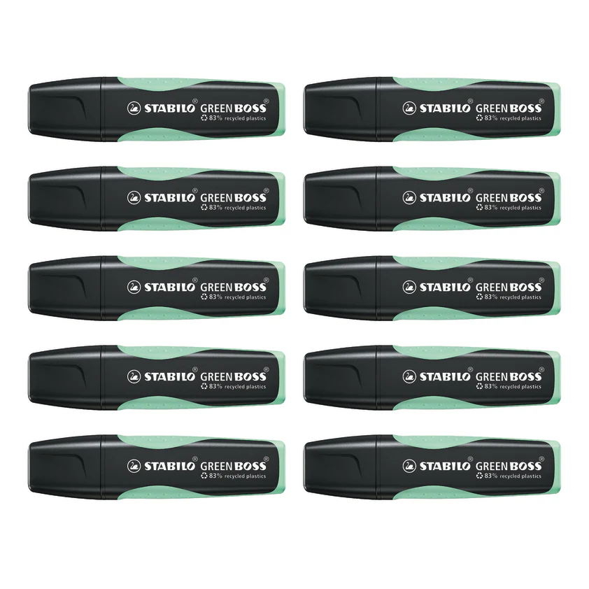 Stabilo Green Boss Pastel Packs Of 10 - Nail Gallerys