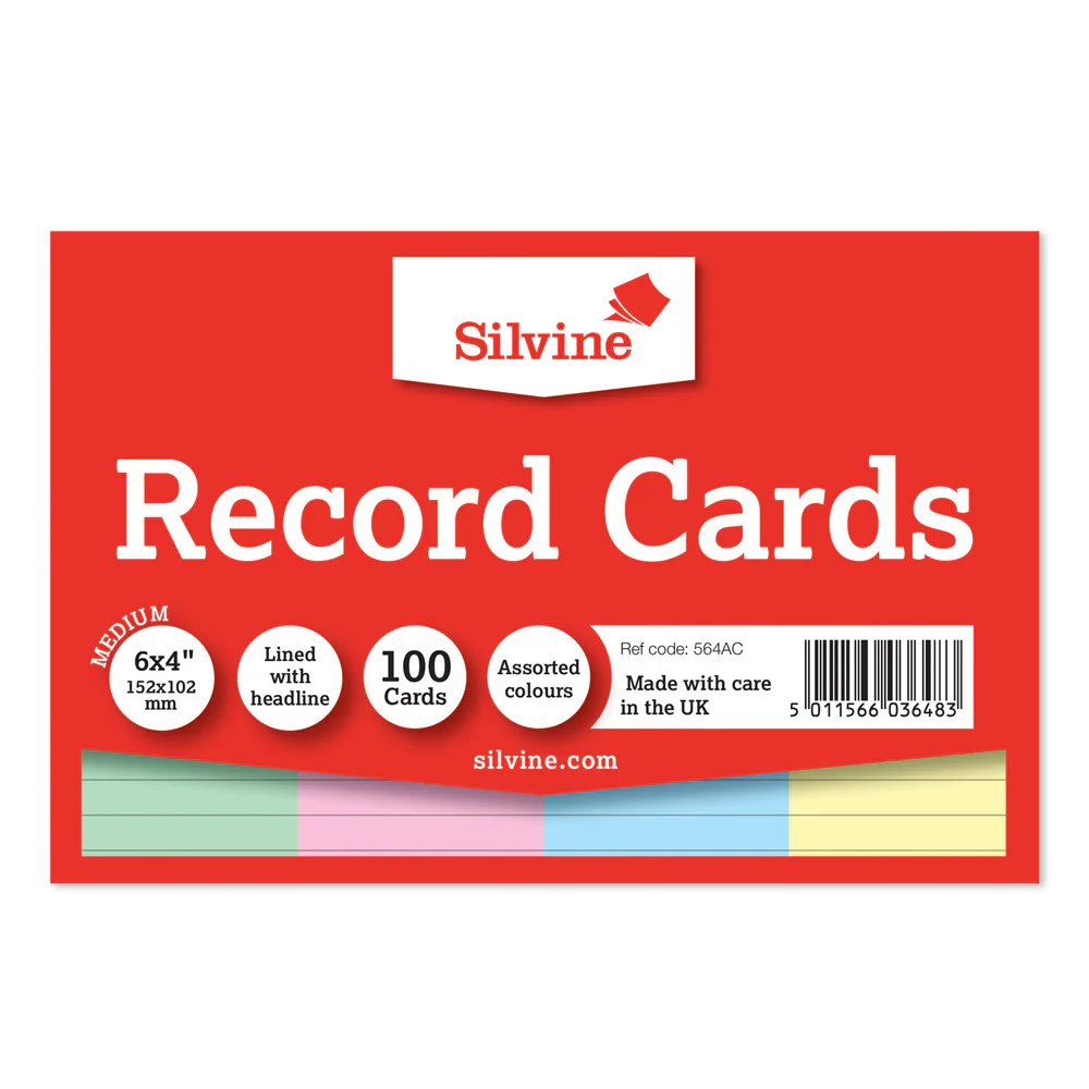 Silvine Record Cards 6x4