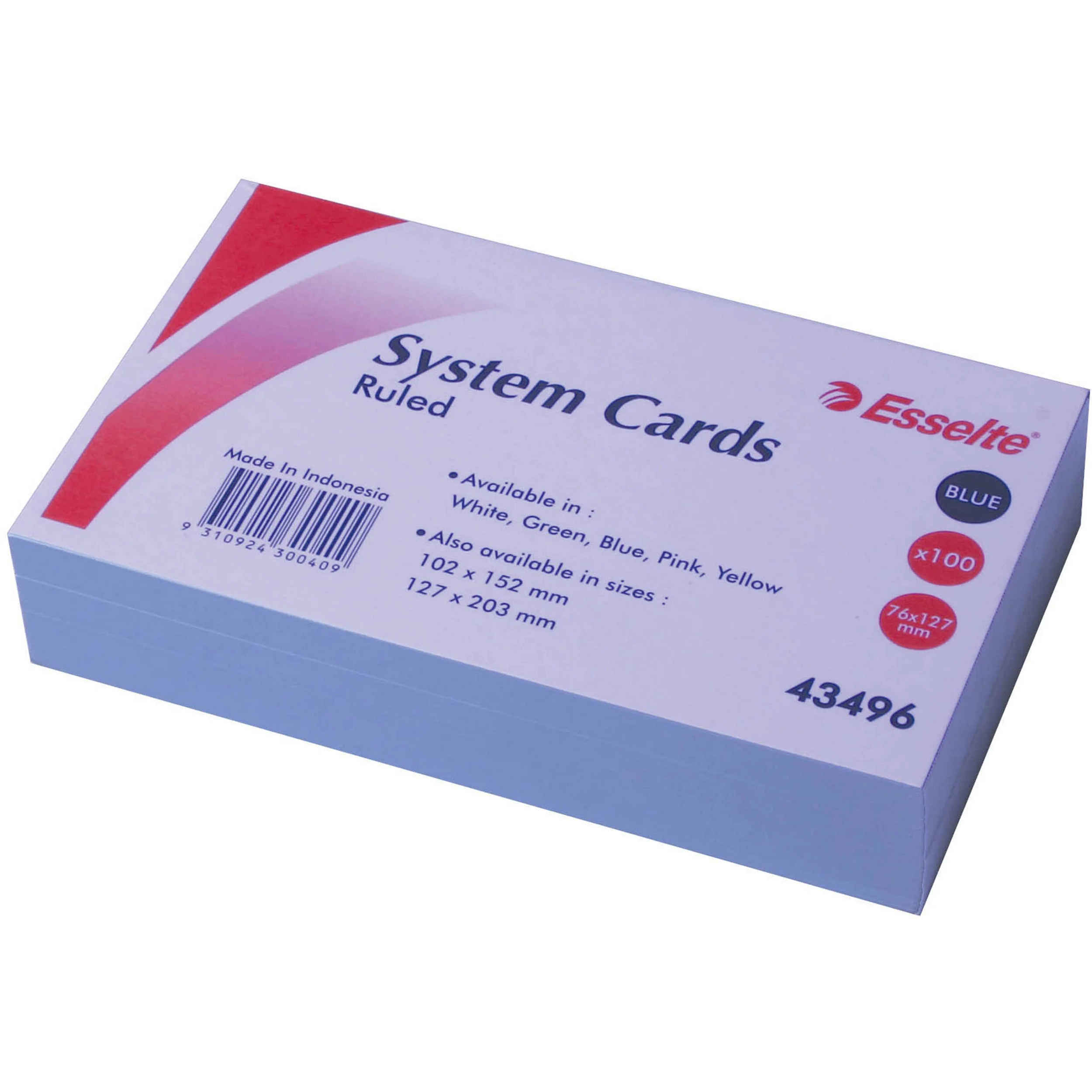 Esselte System Cards 127x76mm (5x3) Pack Of 100 - Nail Gallerys