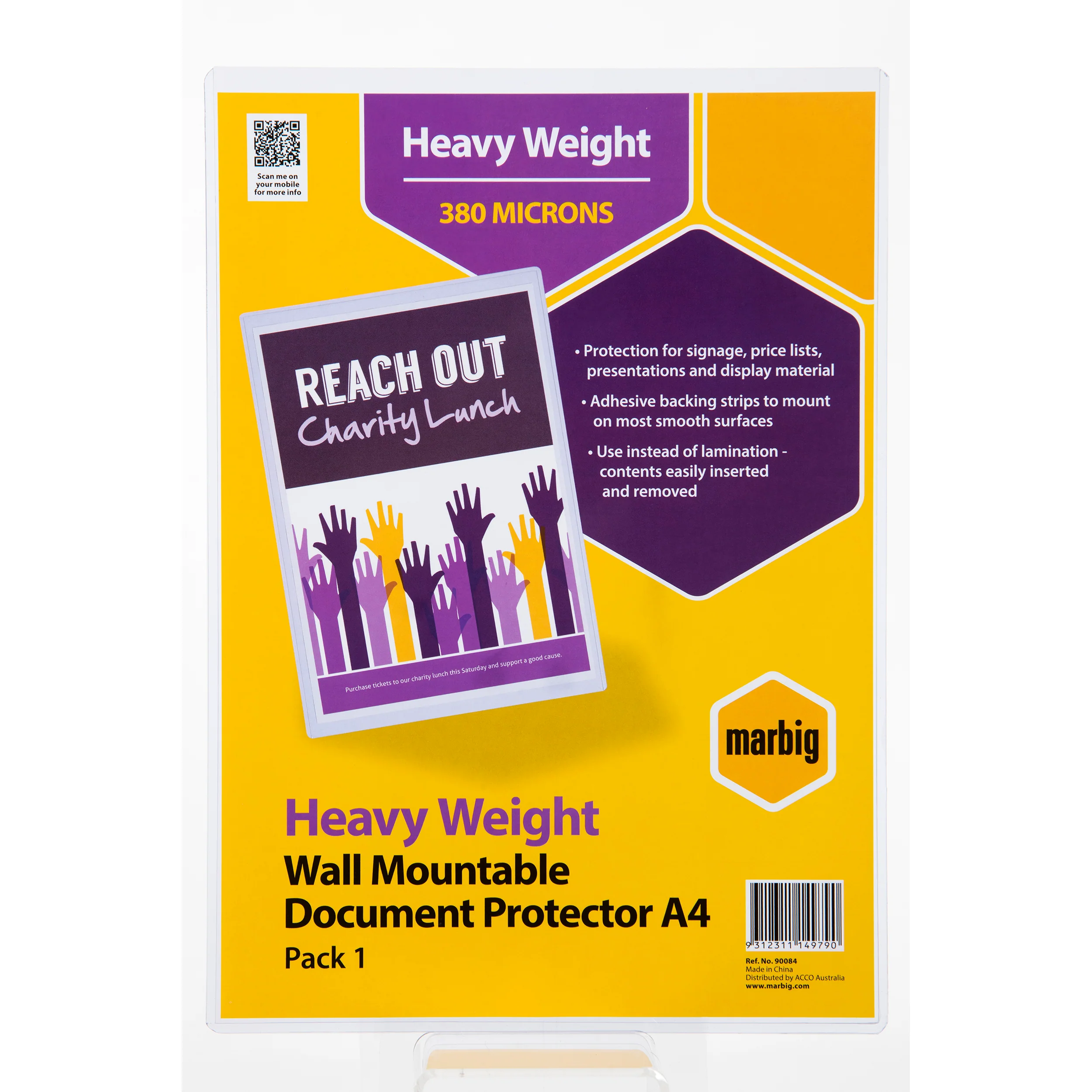 Marbig Document Protector PVC Wall Mountable - Nail Gallerys