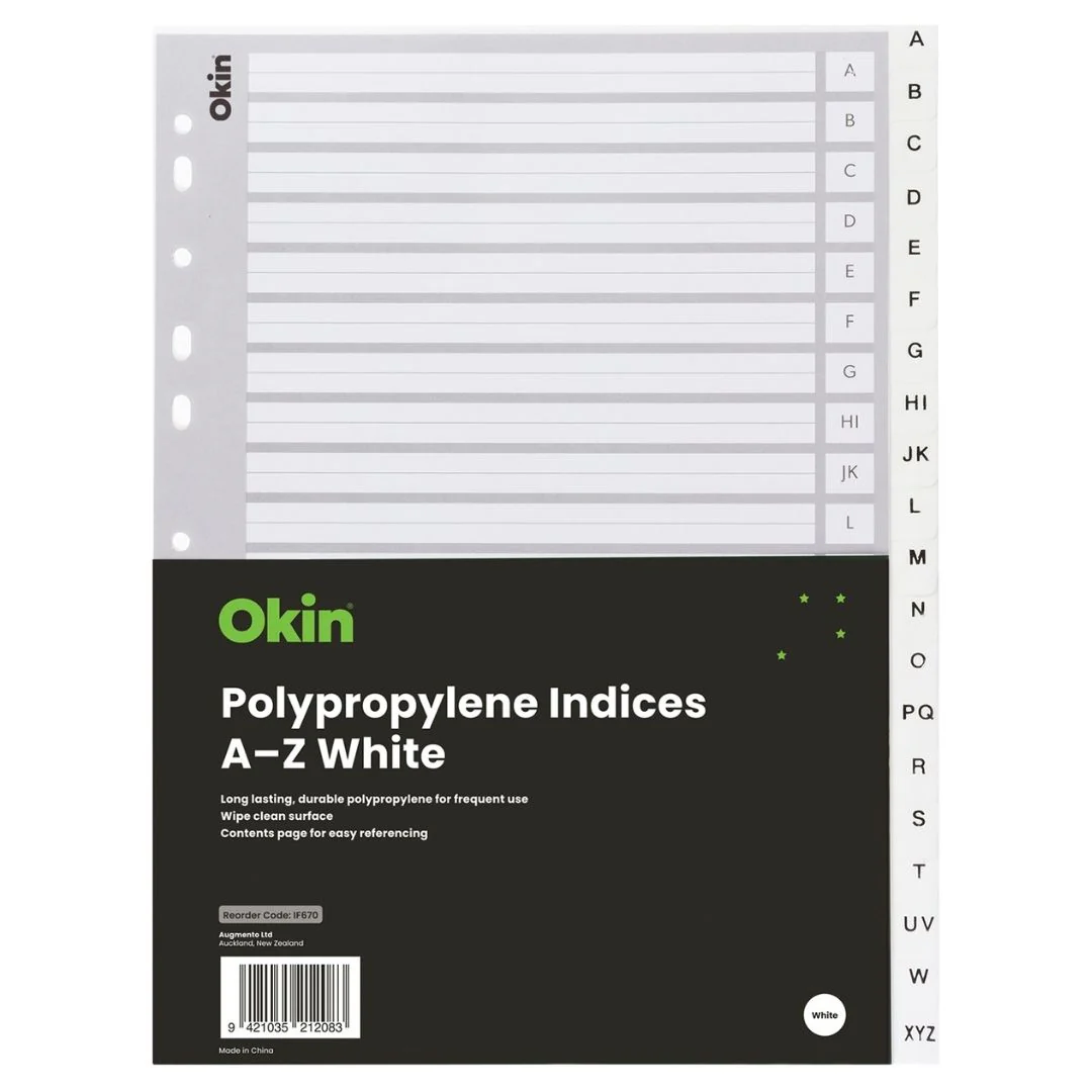 Okin PP Indices A-Z - Nail Gallerys