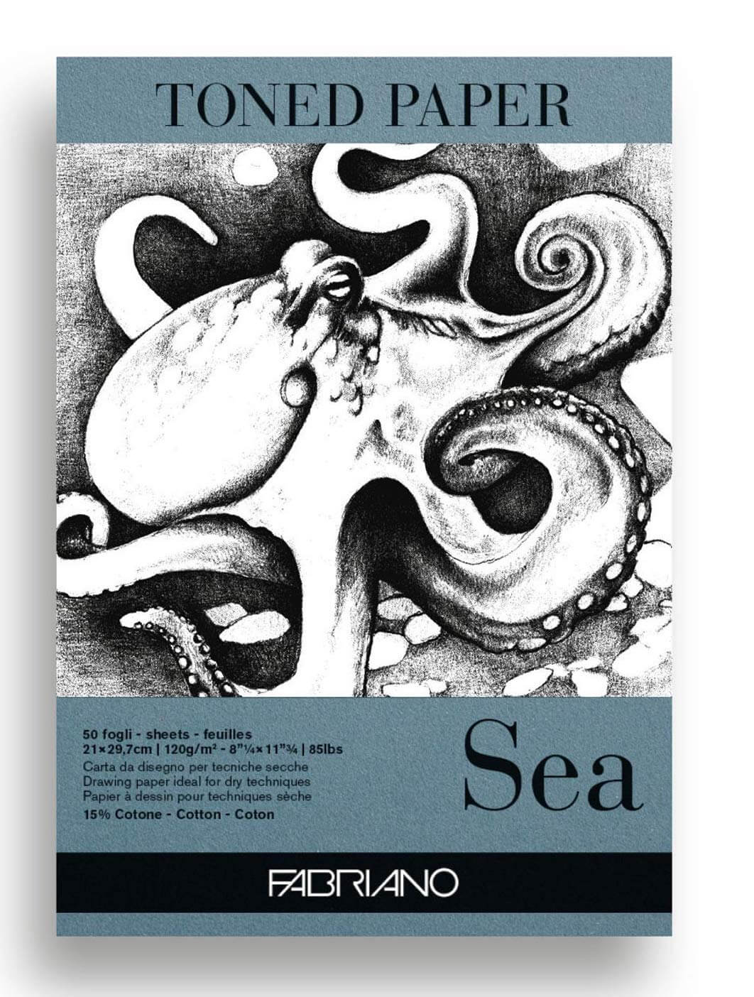 Fabriano Toned 120gsm Sea 50 Sheet Pads - Nail Gallerys
