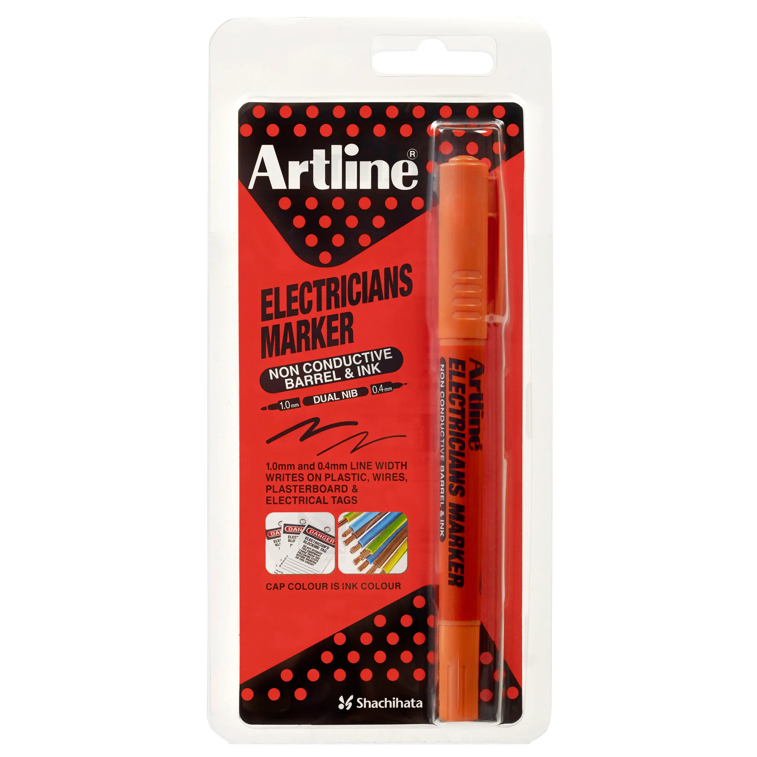 Artline Electricians Permanent Marker Dual Nib - Nail Gallerys
