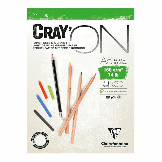 Clairefontaine Crayon Pad 160gsm 30 Sheets - Nail Gallerys