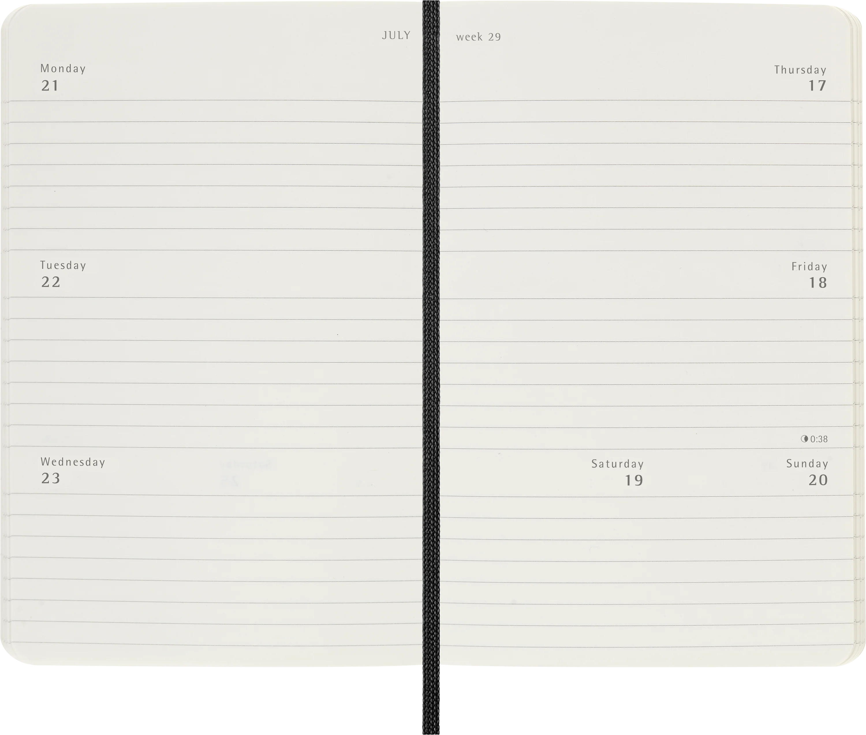 Moleskine 12 Month Weekly Horizontal SC Diaries - Nail Gallerys