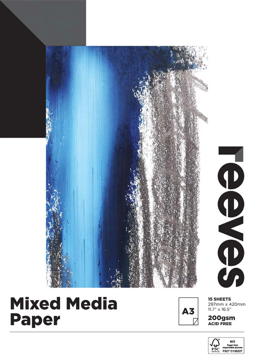 Reeves Mixed Media 200gsm 15 Sheet Pads - Nail Gallerys