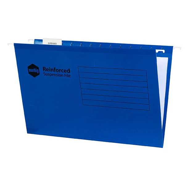 Marbig Reinforced Suspension File Complete Box Of 25 - Nail Gallerys