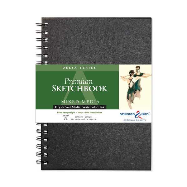Stillman & Birn Delta Spiral Sketchbooks 270gsm Ivory Rough 25 Sheets - Nail Gallerys