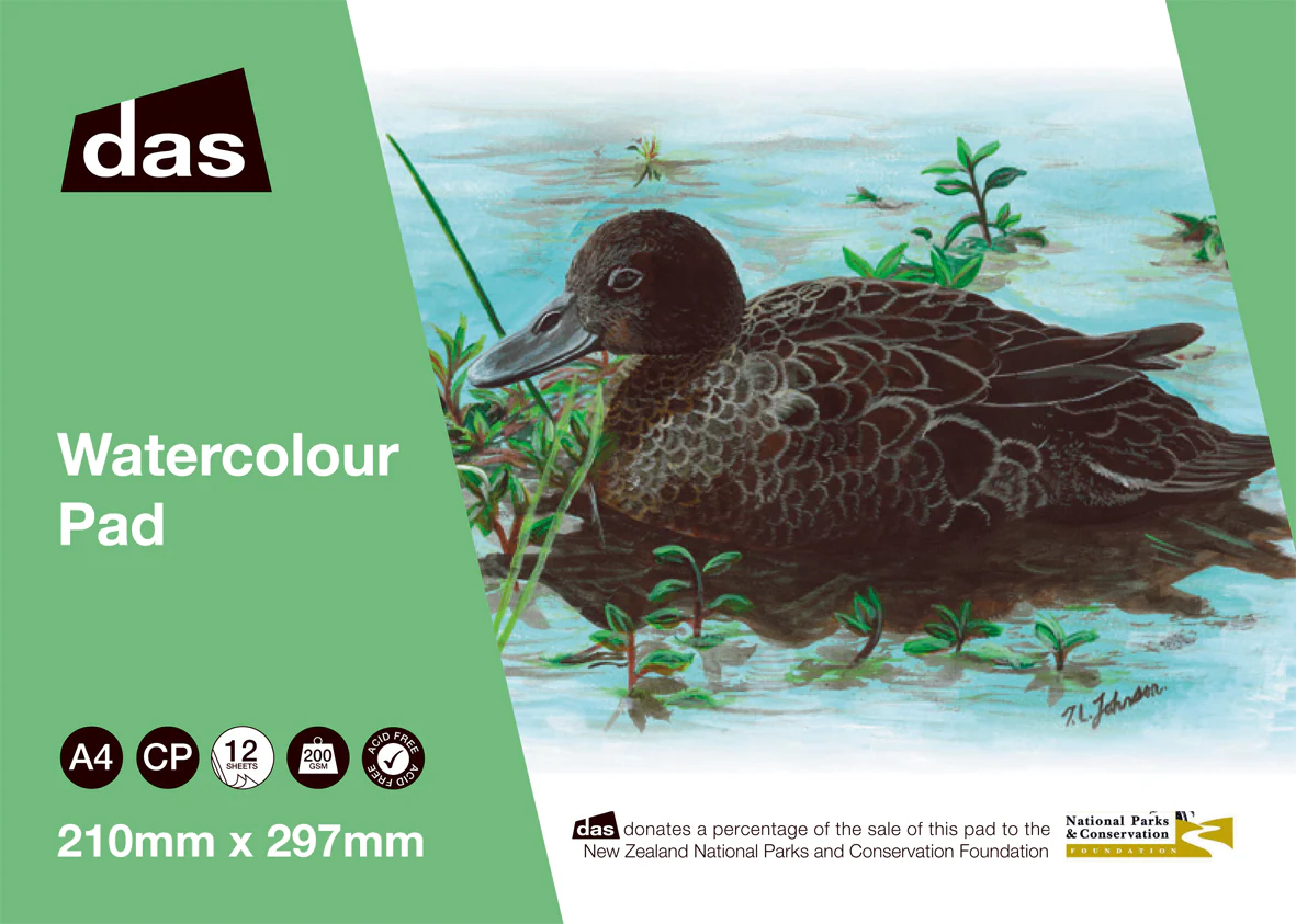 Das Watercolour Pad (Brown Teal) 200gsm 12 Sheet - Nail Gallerys