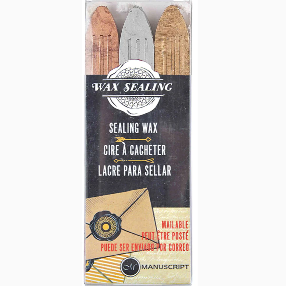 Manuscript Sealing Wax With Wick Pack Of 3 - Nail Gallerys