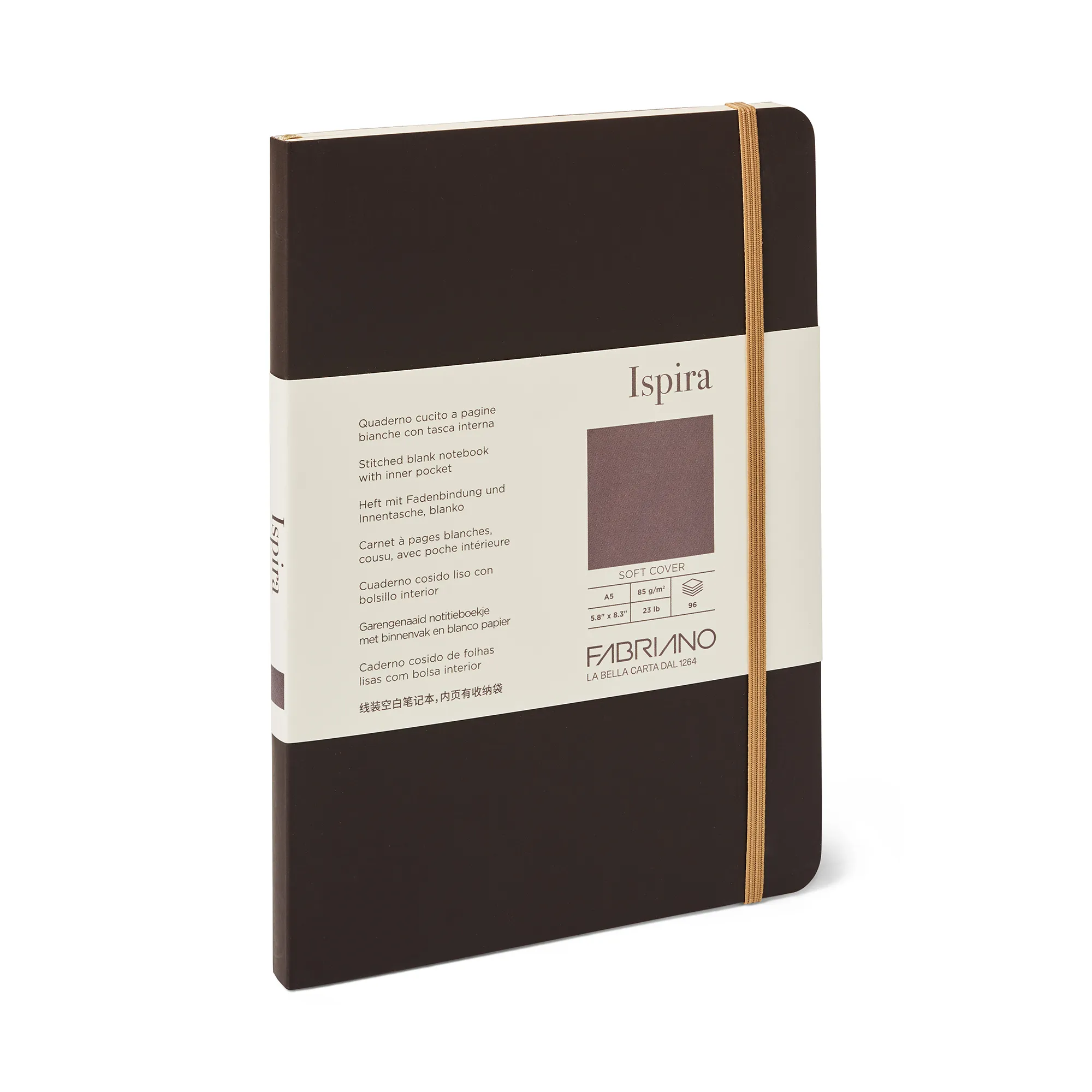 Fabriano Ispira Soft Cover 85gsm Blank Brown Notebooks - Nail Gallerys