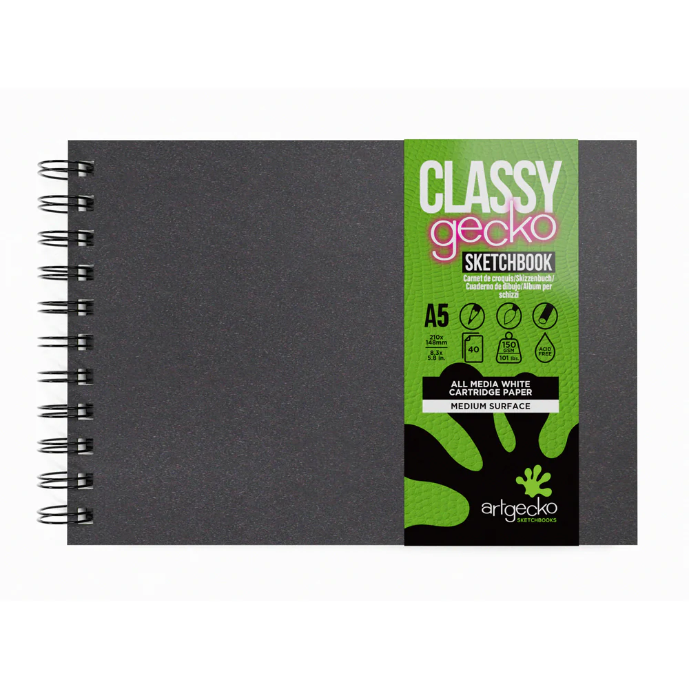 Artgecko Classy Landscape 80 Page 40 Sheet 150gsm White Sketchbooks - Nail Gallerys