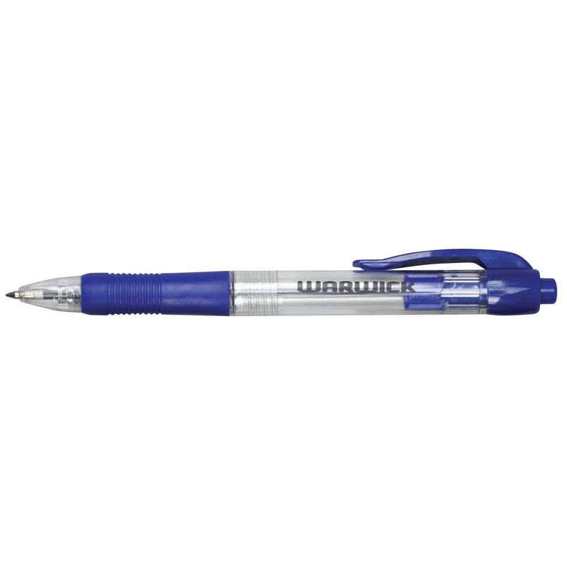 Warwick Pen Ballpoint Retractable Medium Box 12 Comfort Grip - Nail Gallerys