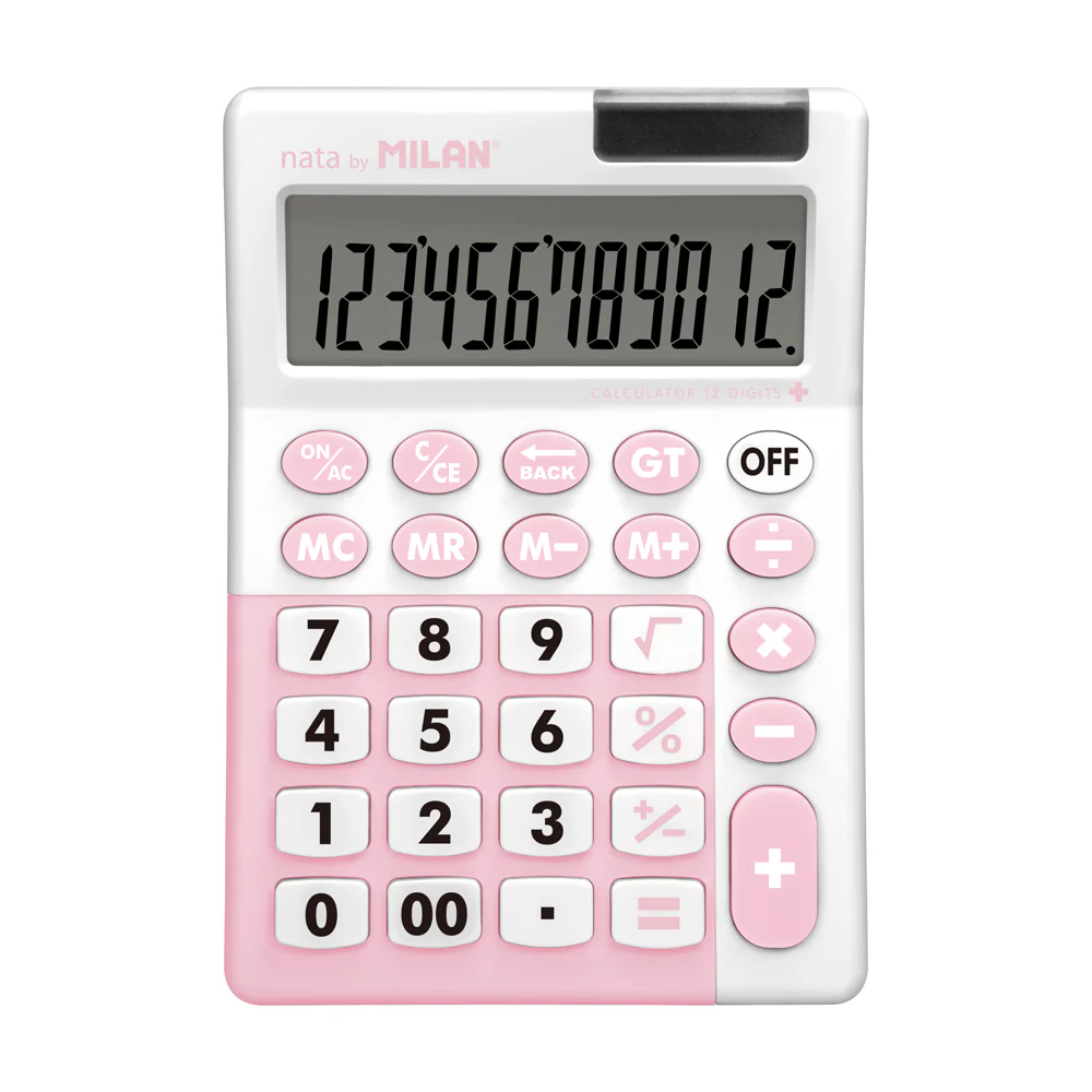 Milan Antibacterial 12 Digit Desk Calculator - Nail Gallerys