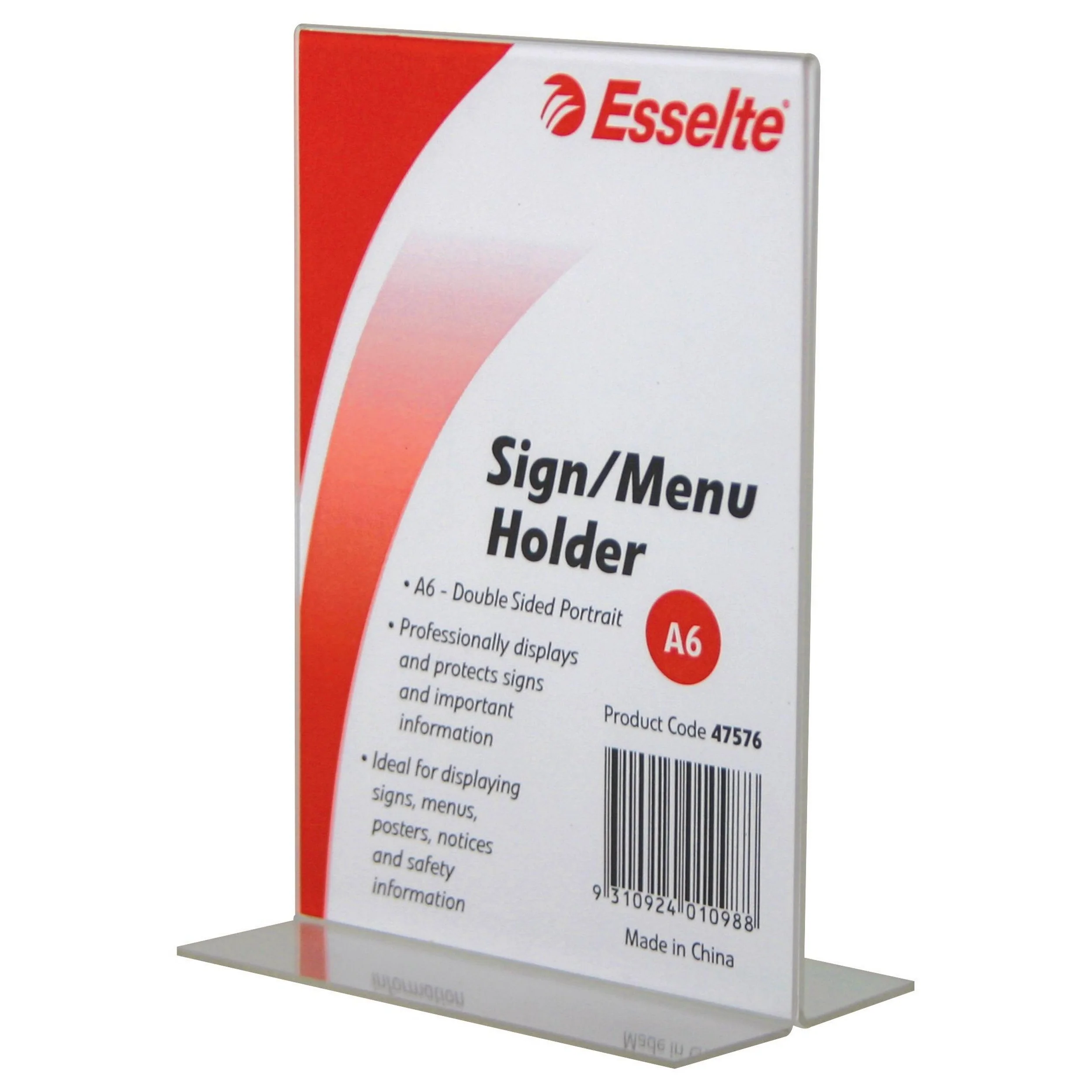 Esselte Sign/menu Holder 2 Sided Portrait - Nail Gallerys