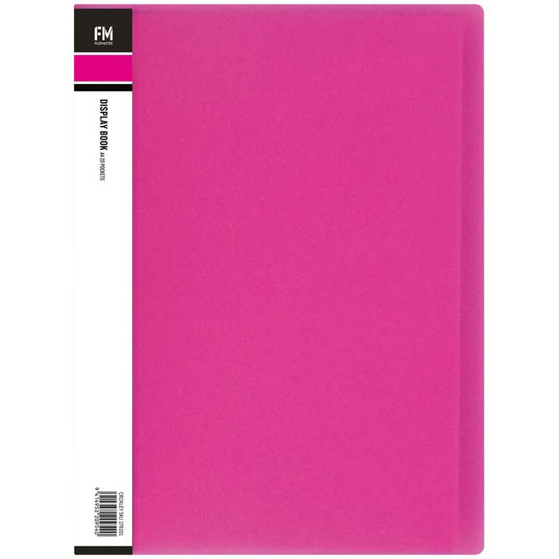 FM Display Book Vivid Size A4 20 Pocket Polypropylene - Nail Gallerys