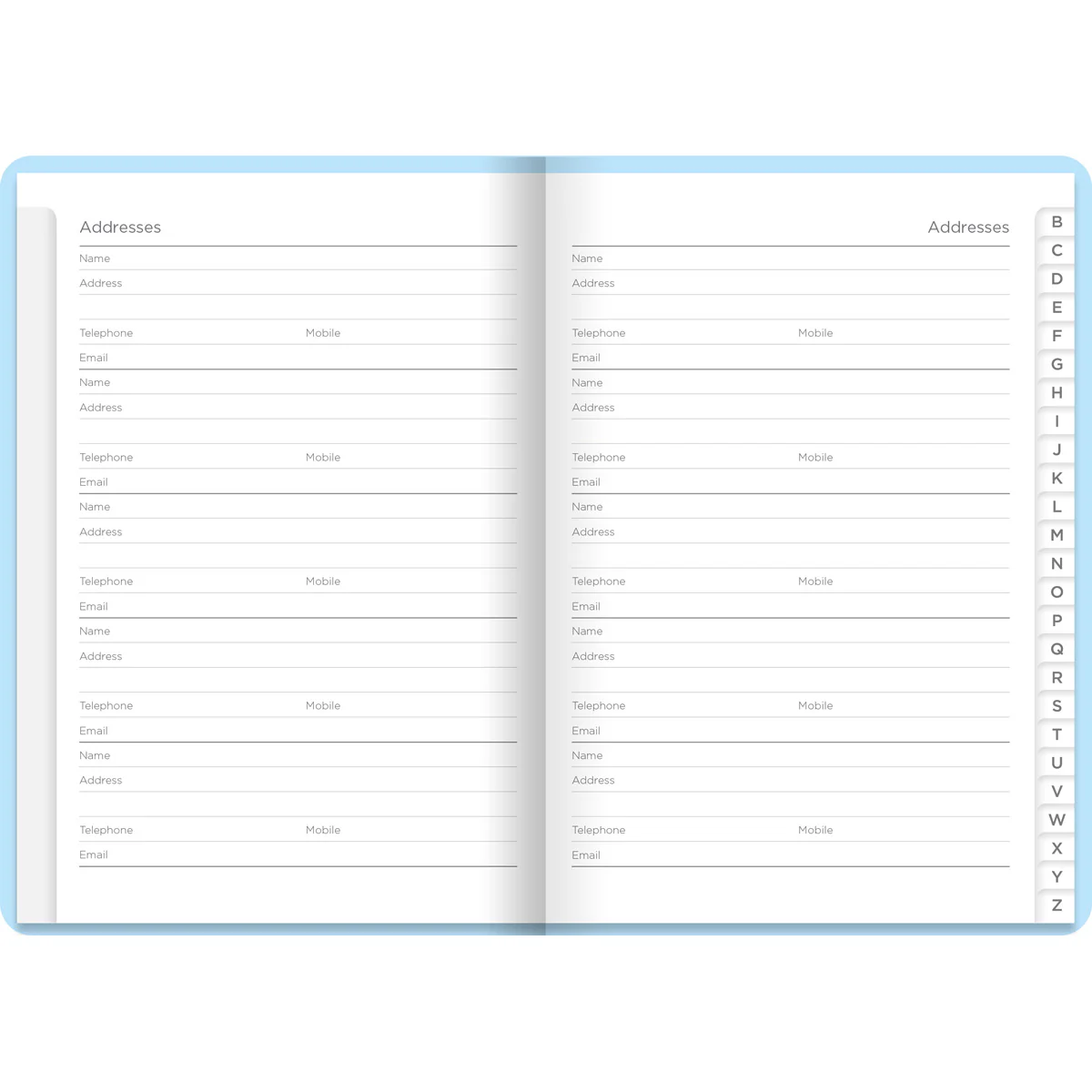 Letts A6 Pastel Address Books - Nail Gallerys