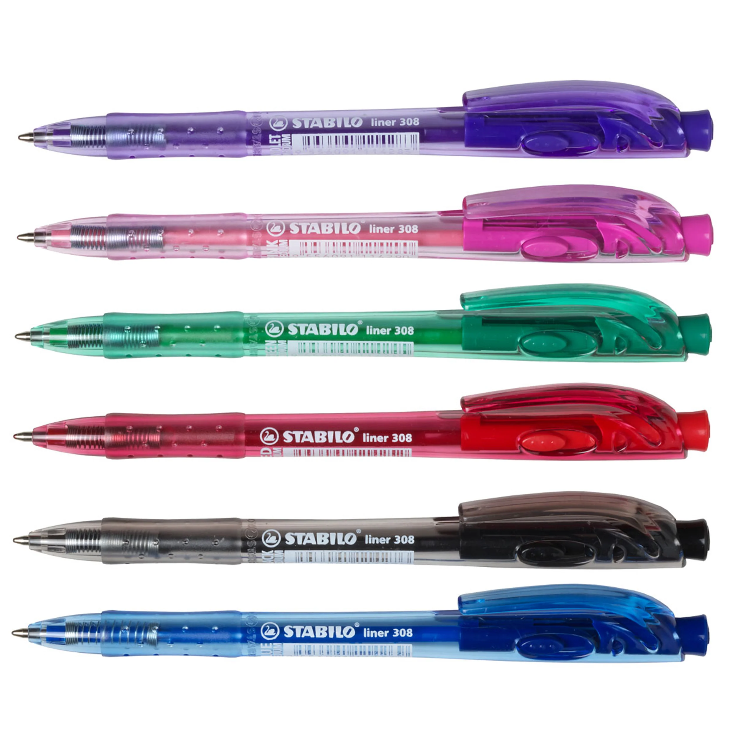 Stabilo 308 Liner Retractable Ballpoint Pen Medium Box Of 10 - Nail Gallerys
