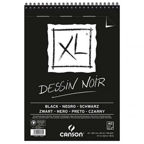 Canson XL Black 150gsm 40 Sheet Pads - Nail Gallerys