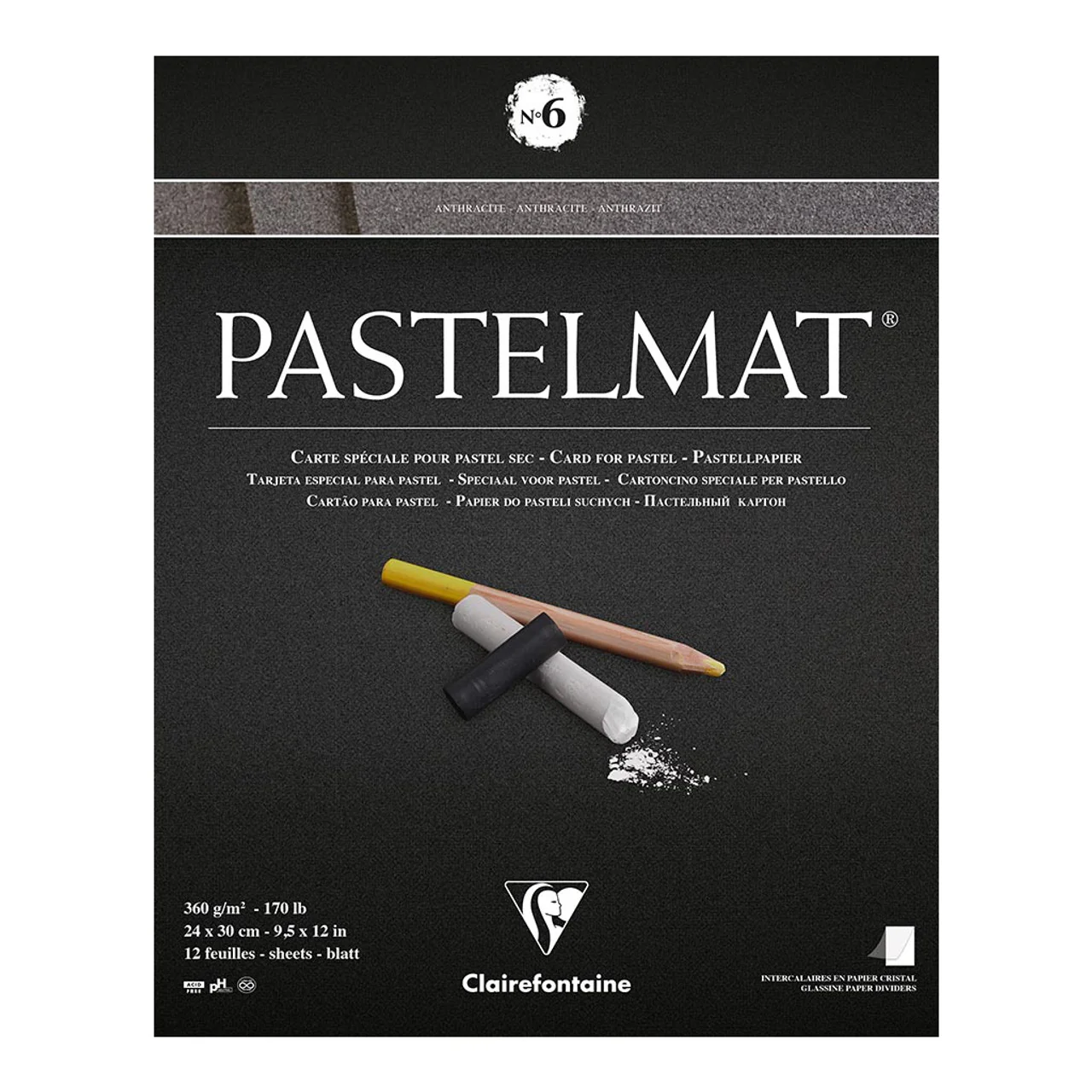 Clairefontaine Pastelmat Pad No. 6 12 Sheets - Nail Gallerys