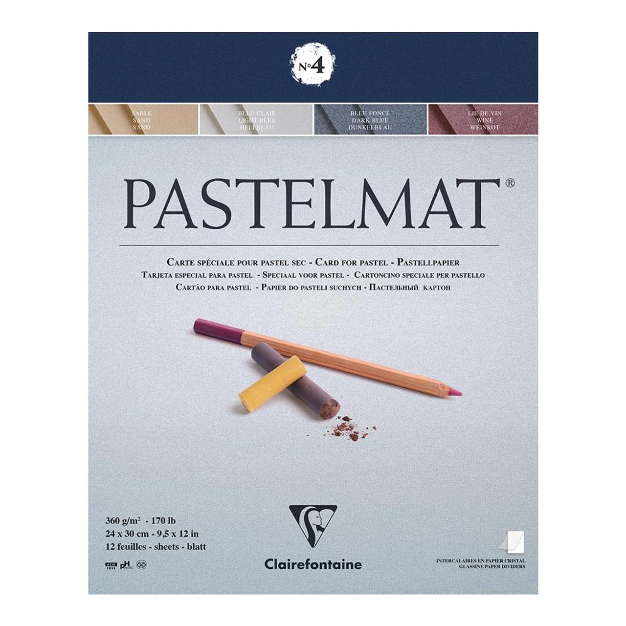 Clairefontaine Pastelmat Pad No. 4 12 Sheets - Nail Gallerys