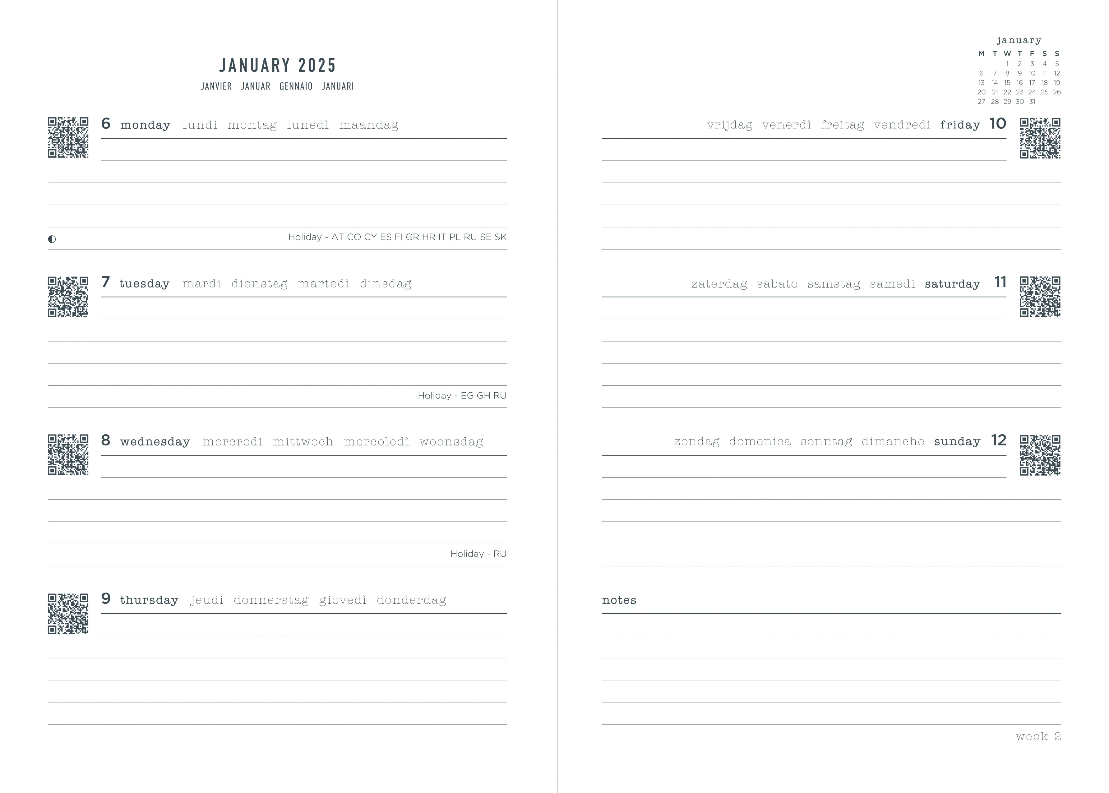 Letts of London Celebrate A5 Week to View Diaries - Nail Gallerys