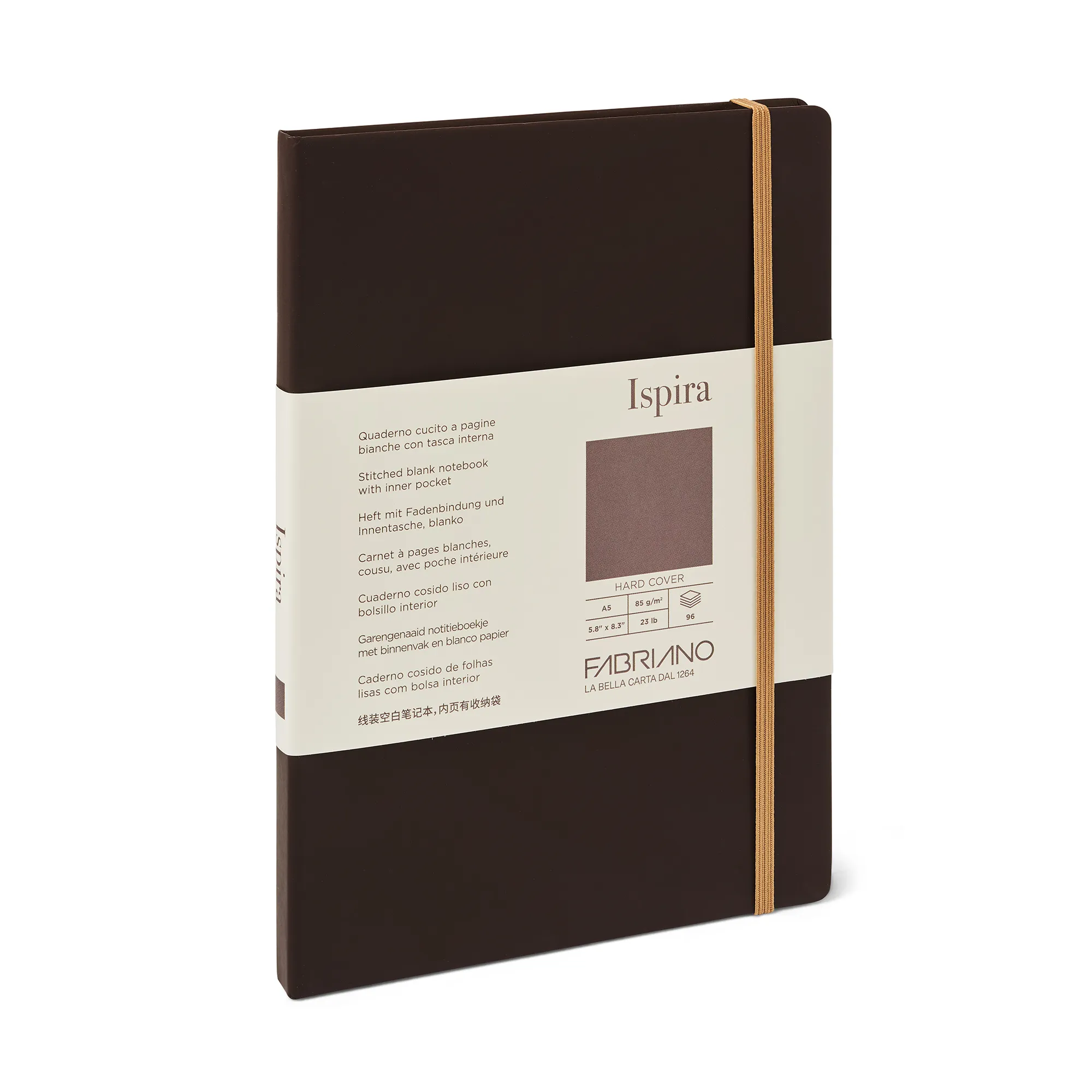 Fabriano Ispira Hard Cover 85gsm Blank Brown Notebooks - Nail Gallerys