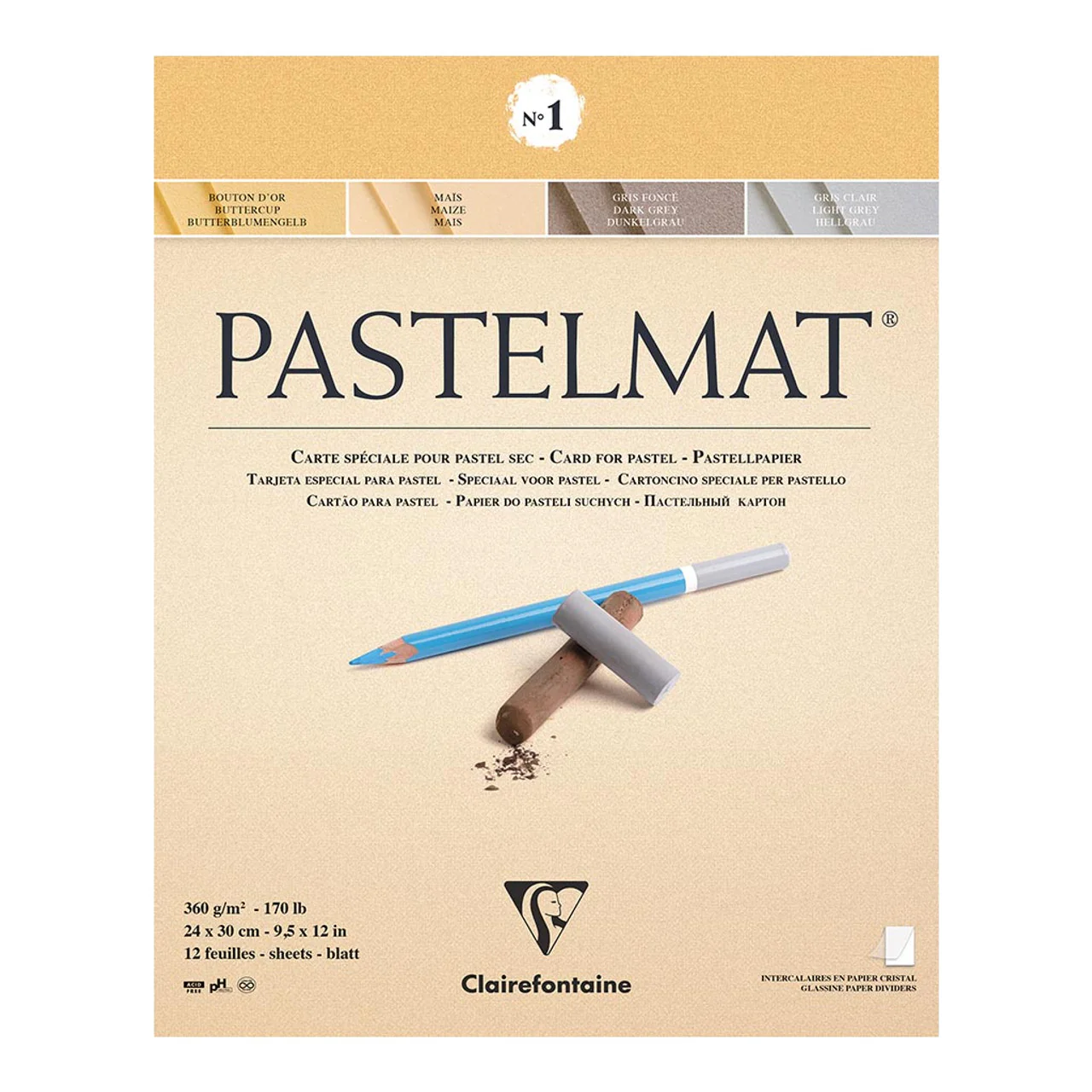 Clairefontaine Pastelmat Pad No. 1 12 Sheets - Nail Gallerys