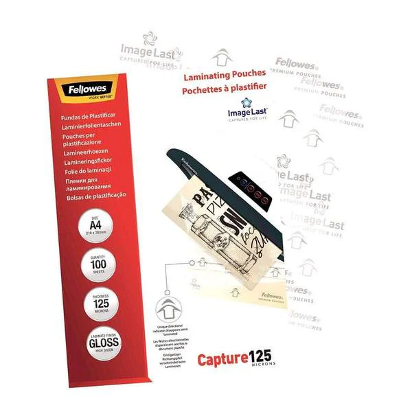 Fellowes Laminating Pouches 125 Micron Pack Of 100 - Nail Gallerys