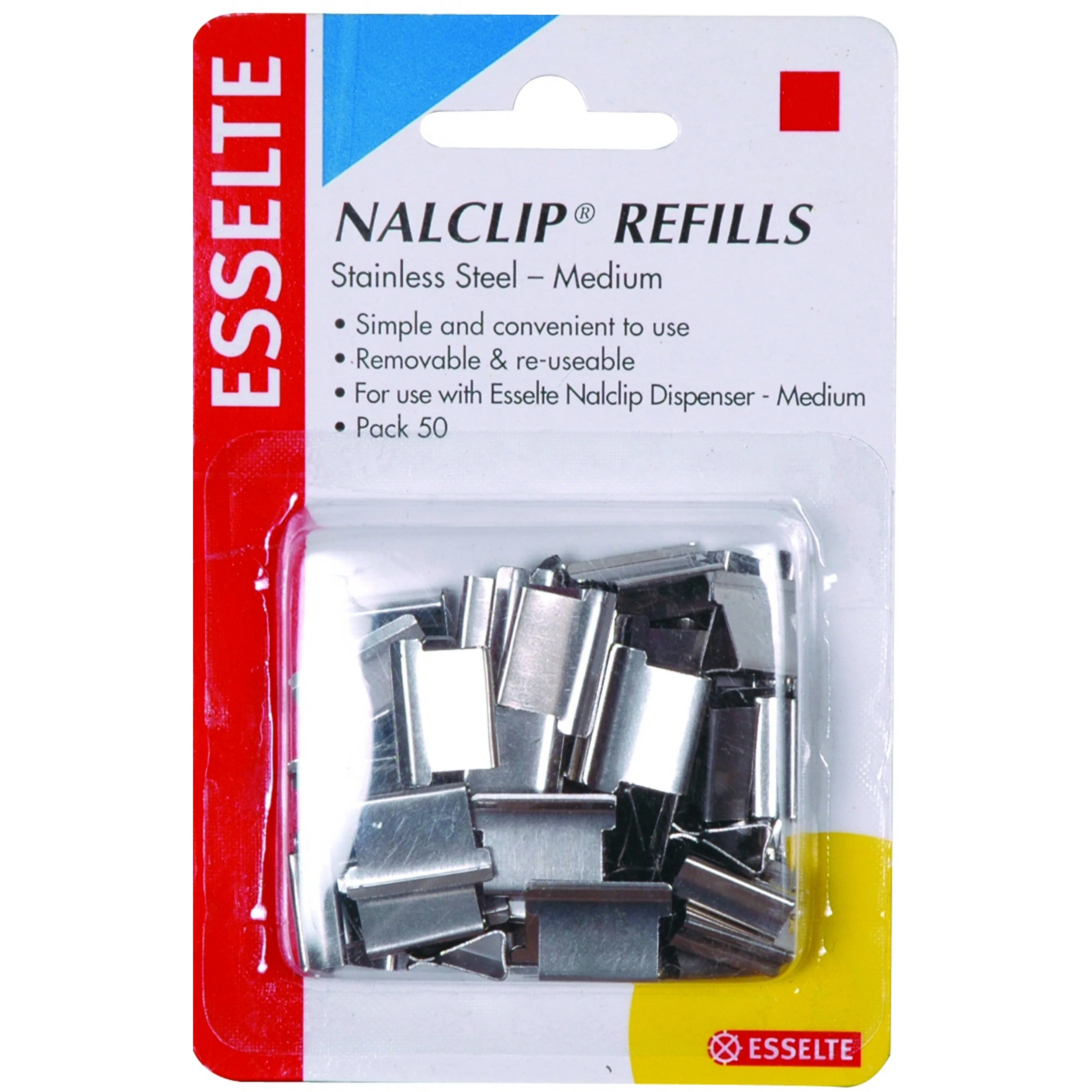 Esselte Nalclip Refills Steel Pack Of 50 - Nail Gallerys