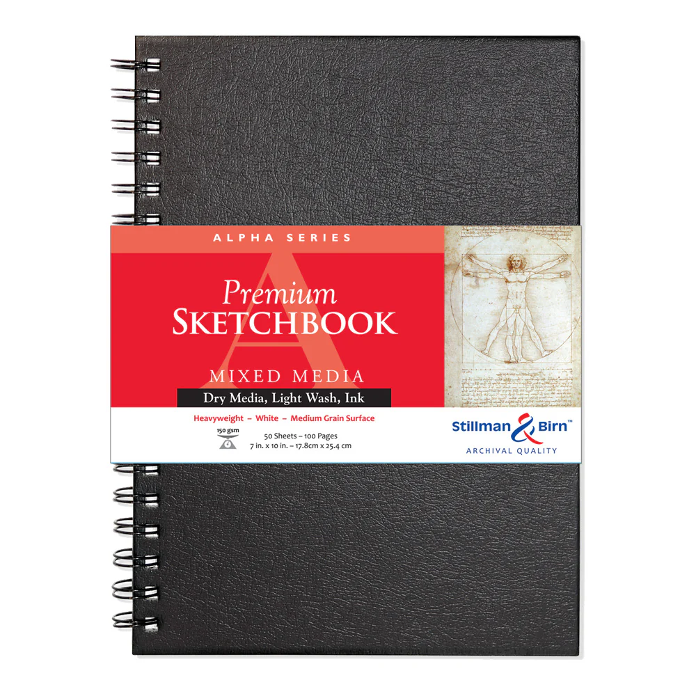 Stillman & Birn Alpha Spiral Sketchbooks 150gsm White Vellum 50 Sheets - Nail Gallerys