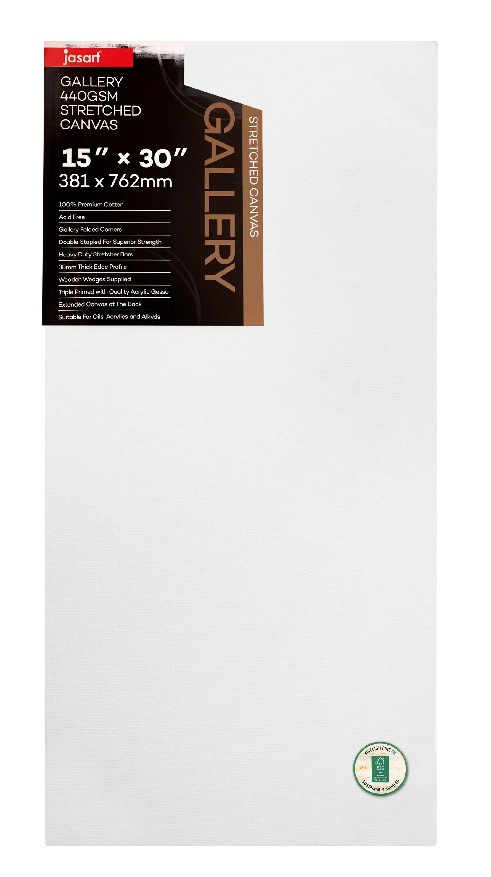 Jasart Gallery 1.5 Inch Thick Edge Canvases Pack of 3 - Nail Gallerys