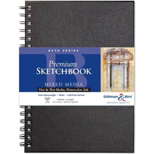 Stillman & Birn Beta Spiral Sketchbooks 270gsm White Cold Press 25 Sheets - Nail Gallerys