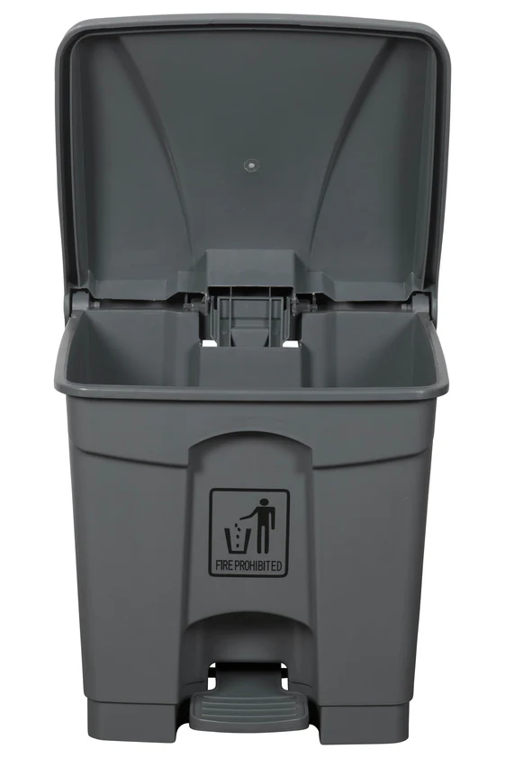 Cleanlink Grey Rubbish Bins With Pedal Lid - Nail Gallerys