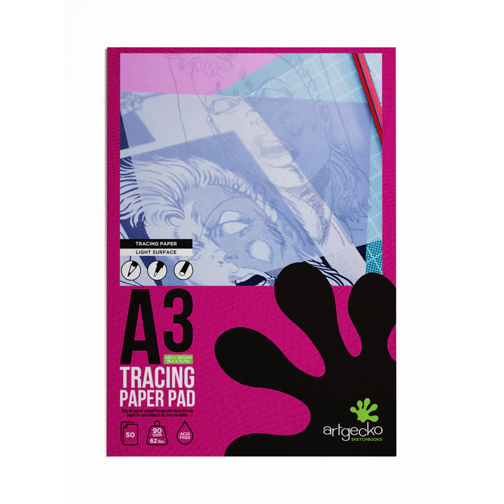 Artgecko Pro 50 Sheet 90gsm Light Surface Tracing Pads - Nail Gallerys