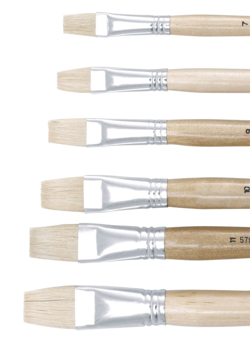 Jasart 579 Hog Flat Brushes - Nail Gallerys
